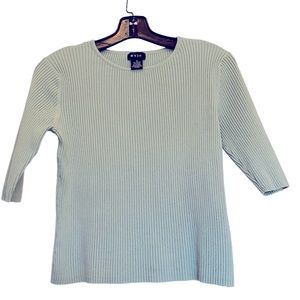 Short Sleeved Ribbed Sweater
